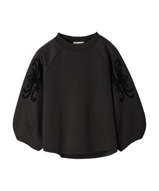 Green Parks ■ＥＳＣＡＲ　コードモチーフ刺繍プルオーバー Charcoal Gray