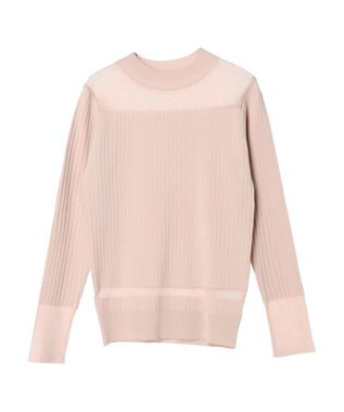 earth music&ecology 部分シアーニットプルオーバー Pink Beige