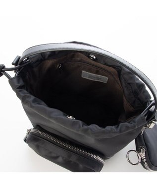 UNBILLION カシュカシュ cachecache / アクセポーチ付ナイロントート ブラック