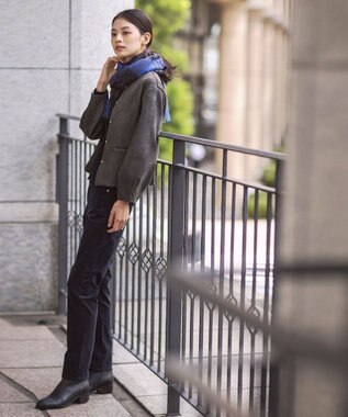 J.PRESS LADIES L 【洗える】スエードダンボール  ジャケット グレー系