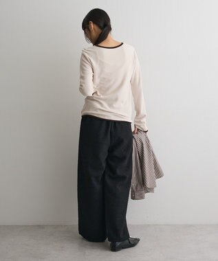 CRAFT STANDARD BOUTIQUE バイカラーパイピングプルオーバー Ivory