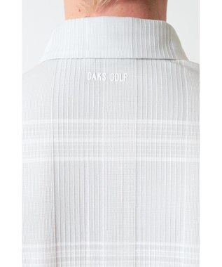 DAKS DAKS GOLFチェック ジャカード半袖ポロシャツ グレー