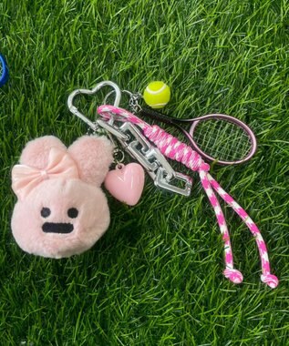 WEGO リボンウサギセットキーホルダー ピンク
