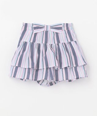 ANY KIDS 柄キュロット ネイビーストライプ