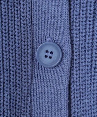 ANY 【洗濯機可/UVカット/アンチピリング】コットンＶネックカーディガン ブルー