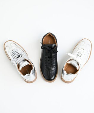 Pointer 本革シンプルスニーカー ブラック