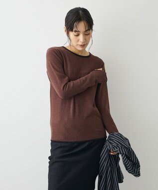 CRAFT STANDARD BOUTIQUE バイカラーパイピングプルオーバー Brown