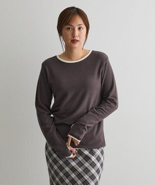 CRAFT STANDARD BOUTIQUE バイカラーパイピングプルオーバー Gray