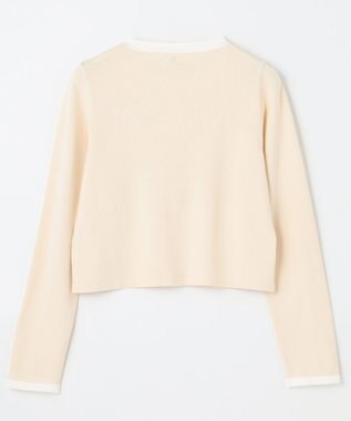 組曲 KIDS 【150-160cm】リボンインターシャニット カーディガン ベージュ系