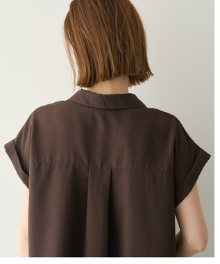 YECCA VECCA 裾レーススキッパーシャツ Brown