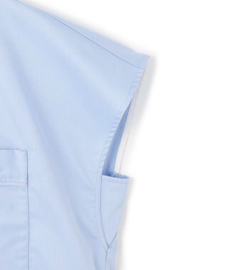 uncrave ブロードクロス ボウタイブラウス サックス