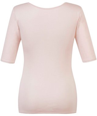 Wing あったかインナー 綿100％ 毛玉になりにくい 型くずれしにくい 【綿の贅沢 リッチ】 5分袖 半袖 秋 冬 EL4582 ウイング／ワコール ピンク