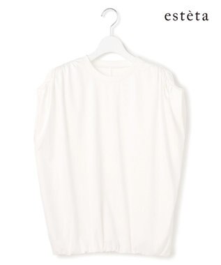  【エステータ】ショルダータックジャージー カットソー
