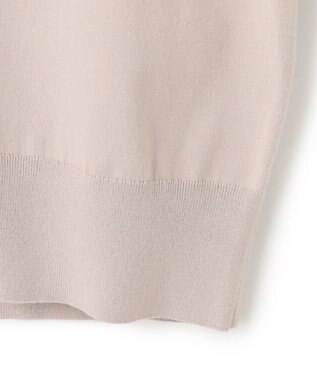 23区 L 【洗える/吊り干しOK】ヴィスコースストレッチ ポロニット カーディガン ベージュ系