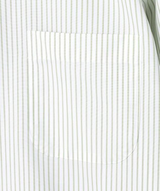 GOTAIRIKU 【形態安定】PREMIUMPLEATS_セミワイドカラー _通年ドレスシャツ(26年春夏限定色) グリーン系1