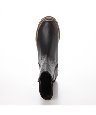 ing <ing>サイドファスナーショートブーツ ダークブラウン