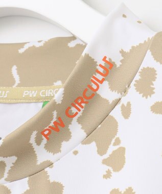 PW CIRCULUS 【WOMEN】【ストレッチ/UVケア】アニマルプリント モックネック シャツ ベージュ系5