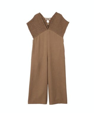 Green Parks シャーリングサロペット Brown