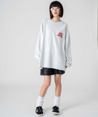 WEGO 【ユニセックス着用ITEM】別注BENDAVISグラフィックT（LS） アッシュグレー
