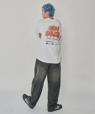 WEGO 【ユニセックス着用ITEM】別注BENDAVISグラフィックT（LS） アッシュグレー