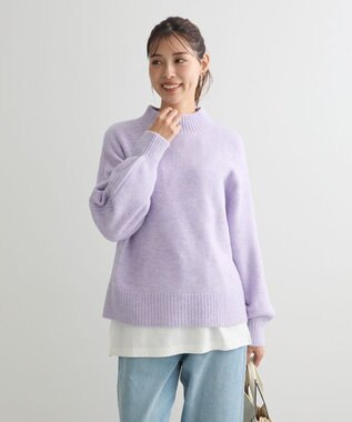 Green Parks ｆｕｗａっと　ニットプルオーバー Purple