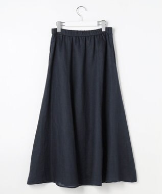 J.PRESS LADIES S 【WEB限定】リネン フレア スカート 【WEB限定】ネイビー系