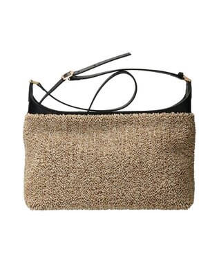 INTER-CHAUSSURES 【Christian Villa】異素材コンビショルダーバッグ ブラックコンビ