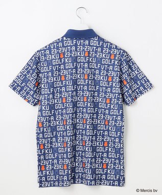 23区GOLF 【MEN】【吸水速乾/UVカット】ミッフィーロゴポロシャツ ブルー系5