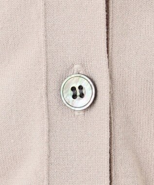 23区 L 【洗える/吊り干しOK】ヴィスコースストレッチ ポロニット カーディガン ベージュ系