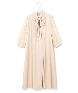 23区 【APPLAUDIR】ノーブルサテン レースコンビドレス シャンパン