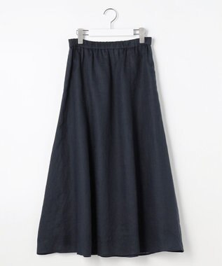 J.PRESS LADIES S 【WEB限定】リネン フレア スカート 【WEB限定】ネイビー系