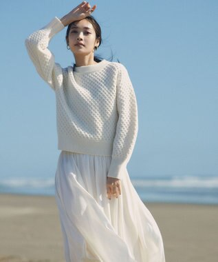 23区 【一部店舗限定/洗える】クレープシフォン フレア スカート アイボリー系