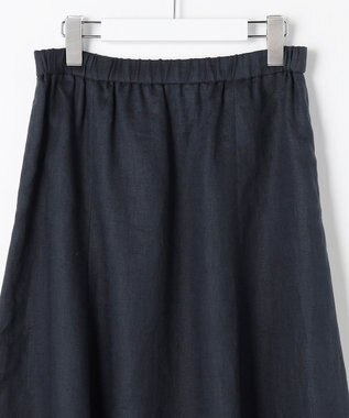 J.PRESS LADIES S 【WEB限定】リネン フレア スカート 【WEB限定】ネイビー系