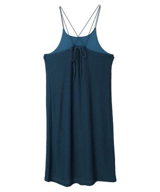 Green Parks 表面カット細ひもキャミワンピース Navy