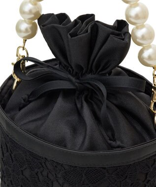 Maison de FLEUR EC限定フラワーレース2Wayバケツ型バッグ Black