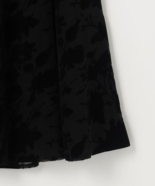 ANY SIS 【2SET】フェザー ニット × フロッキー スカート ライトグレー×ブラック