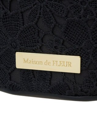 Maison de FLEUR EC限定フラワーレース2Wayバケツ型バッグ Black