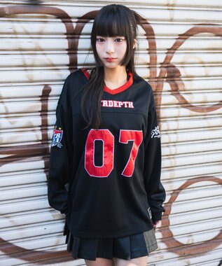 WEGO 【ユニセックス着用ITEM】ナンバリングホッケーT（LS） ブラック