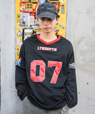 WEGO 【ユニセックス着用ITEM】ナンバリングホッケーT（LS） ブラック