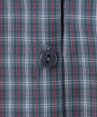 組曲 KIDS 【110-140㎝】チェックラッフル ブラウス ブルーグレー系3