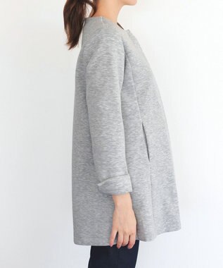 Tiaclasse L 【洗える】ダンボールフレアコート グレー