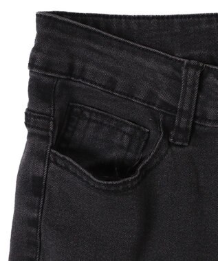 WEGO ブーツカットフリンジデニム ブラック