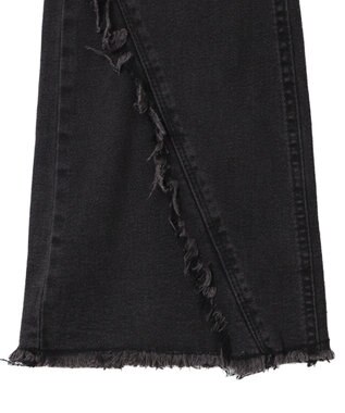 WEGO ブーツカットフリンジデニム ブラック