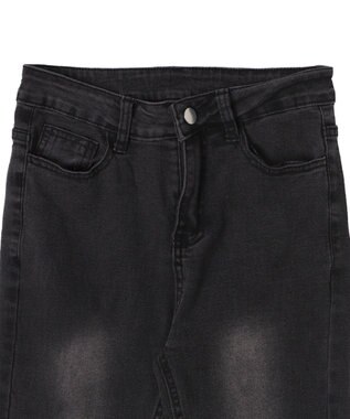 WEGO ブーツカットフリンジデニム ブラック