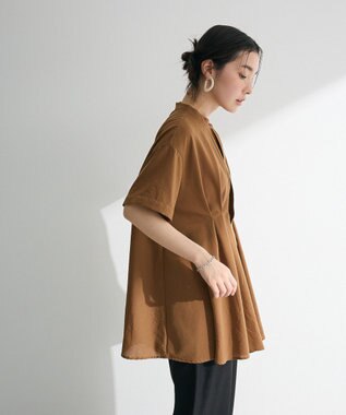 Green Parks 【WEB限定】ウエストタックシャツチュニックⅢ Camel