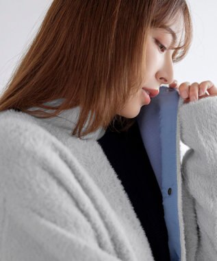 Tiaclasse シャギーニットコーディガン グレー