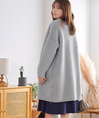 Tiaclasse シャギーニットコーディガン グレー