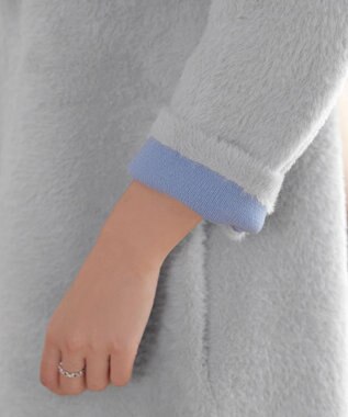 Tiaclasse シャギーニットコーディガン グレー