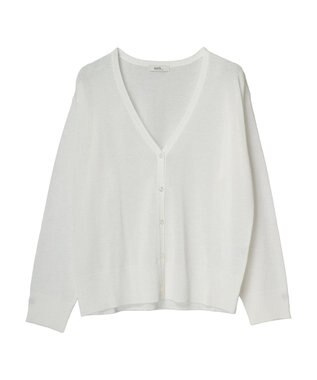 earth music&ecology ラメ入りニットカーディガン White