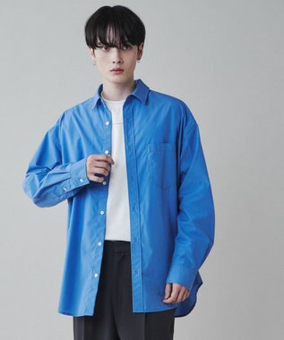 WEGO イージーケアブロードBIGシャツ ブルー